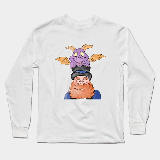 Dragon on the Brain Long Sleeve T-Shirt by Cat’s Carousel of Color